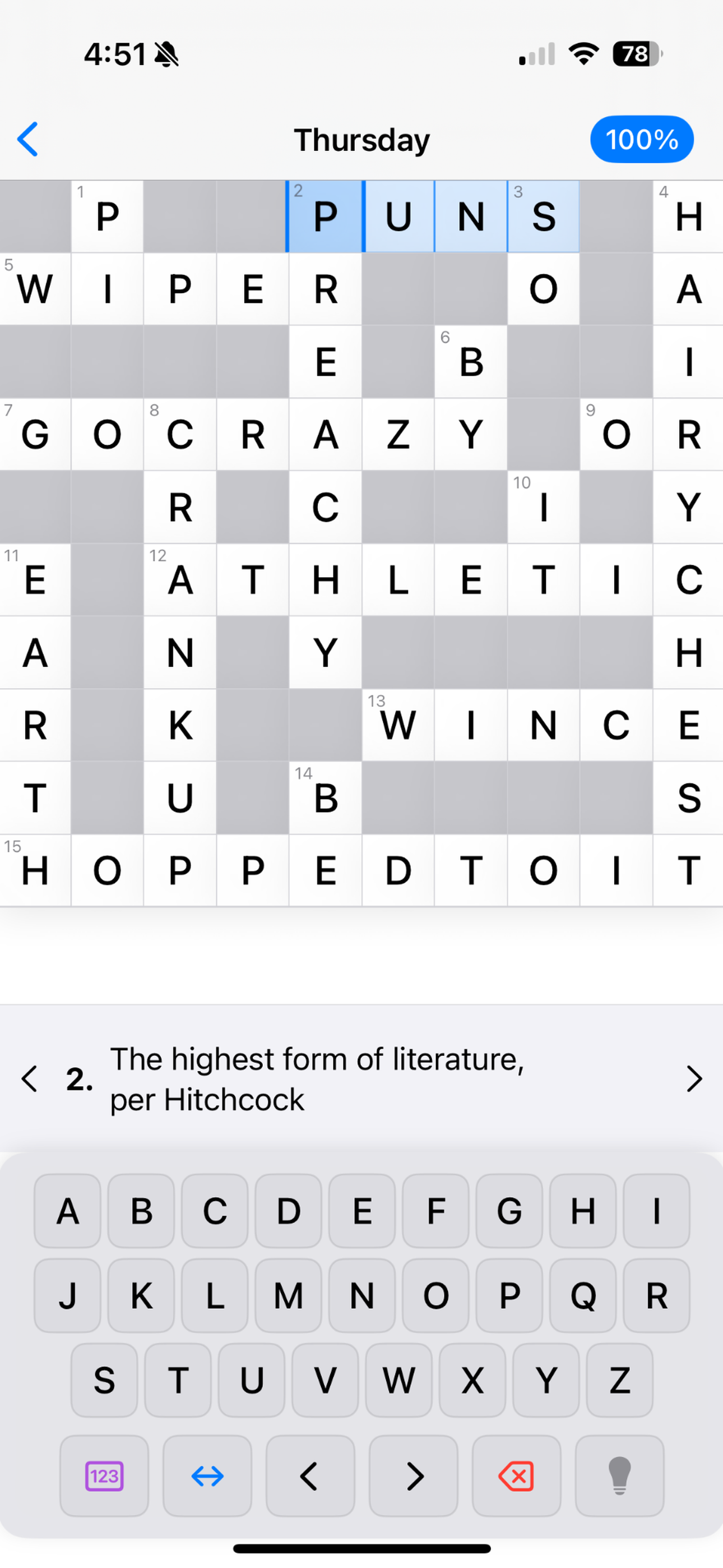 LocalOne Crosswords App Screenshot