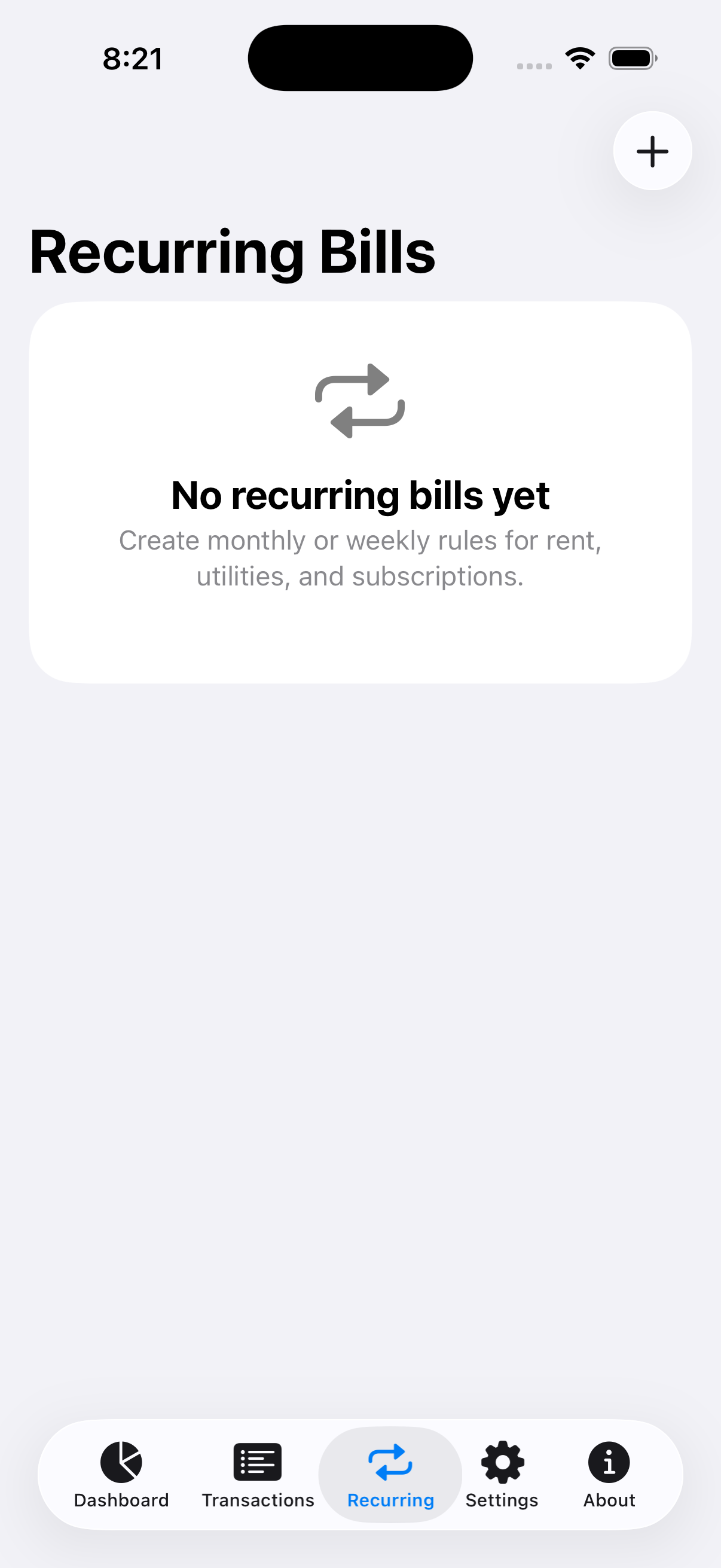 Recurring Bills