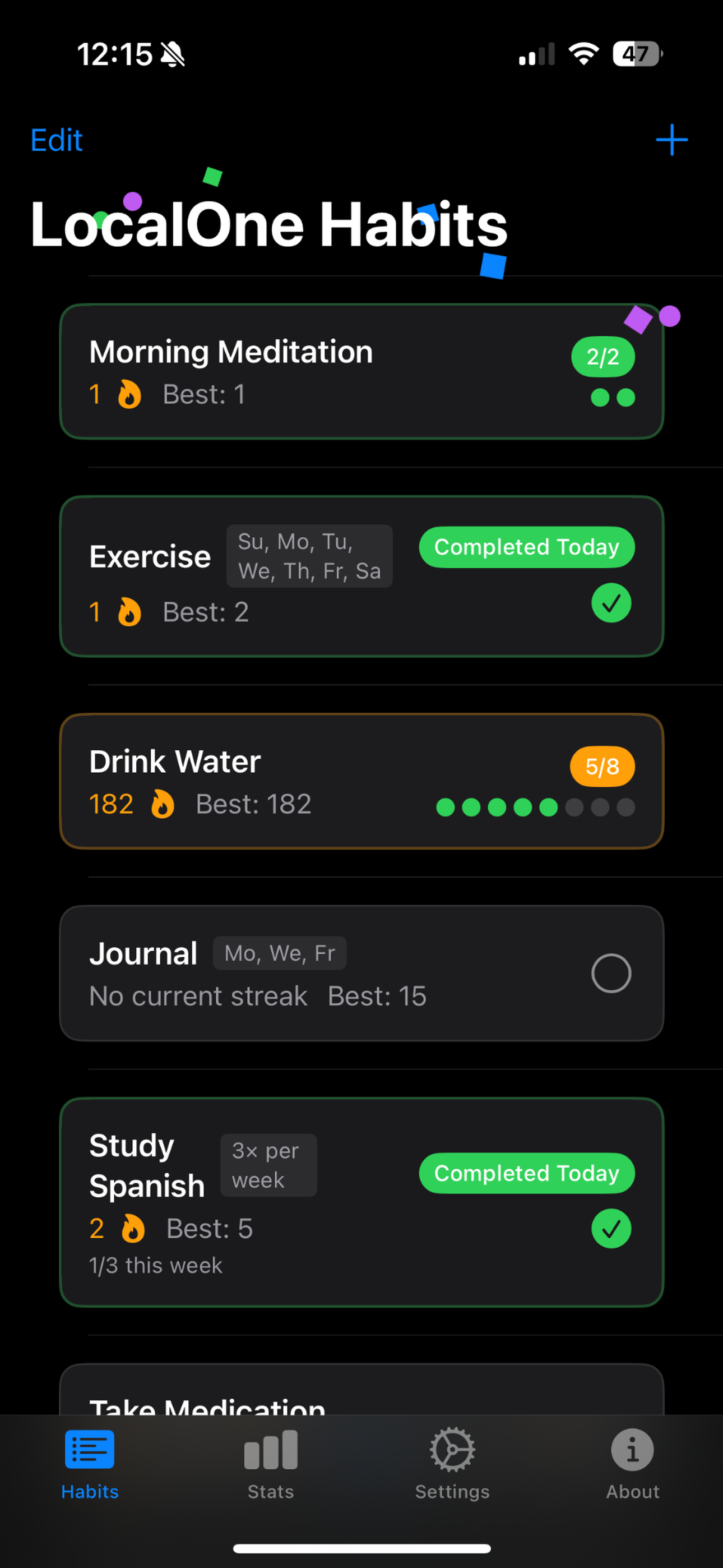 LocalOne Habit Screenshot